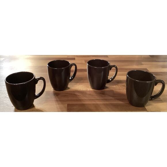 Corelle Coordinates Coffee Cups ~ Set Of 4 ~ Brown - Picture 1 of 9
